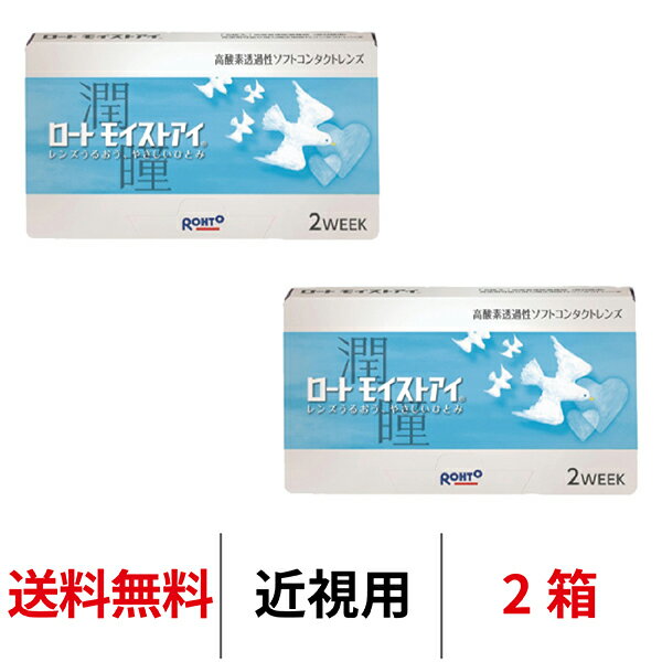 送料無料★[2箱] ロート モイストアイ 2箱セット 1箱6枚入り 2週間交換 2week 2ウィーク ツーウィーク ROHTO モイスト コンタクトレンズ クリアレンズ シリコーンハイドロゲル シリコン ハイドロゲル