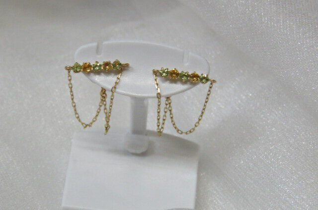 K10ペリドット＊シトリンピアス