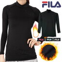 FILA フィラ インナー 長袖 あったかインナー レディース 裏起毛インナー 暖かいインナー 長袖インナー 発熱 防寒 あったか ハイネック コンプレッション コンプレッションウェア コンプレッションインナー 446-909