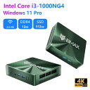ミニPC Intel Core i3-1000NG4 Windows 11 Pro 12GB DDR4 512GB SSD mini PC 最大3.2GHz 2コア4スレッド 拡張可能 静音性 省電力 豊富なポート 4K 60Hz 3画面同時出力Type-C HDMI*2/USB*3/ Wi-Fi 5 / 2.4+5G/BT4.2/RJ45-1000M-LAN
