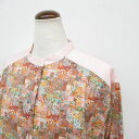 Parkes(パークス)LIBERTYリバティ ドロップショルダーAラインブラウスArchive Patchwork アーカイブ・パッチワーク(オレンジ系)日本...