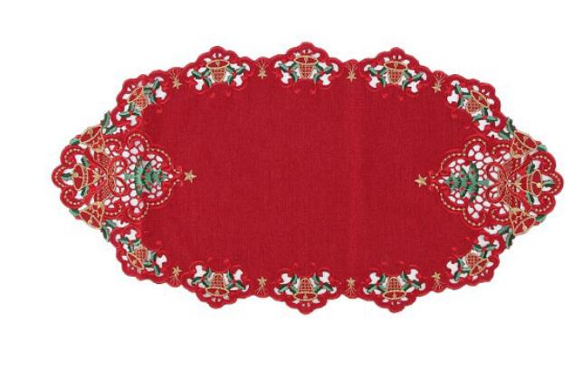 クリスマス ツリー・ベルテーブルセンター（レッド）40x75cm【ねこポス対応可】