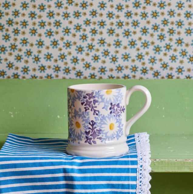 エマブリッジウォーターEmma Bridgewater マグカップ( Blue Daisy Fields 1/2 Pint Mug) 英国 イギリス