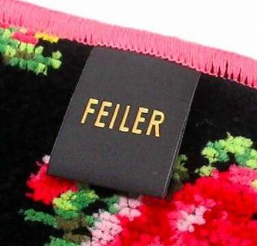 Seed (シード)のフェイラーFEILER シュニールタオル・ハンカチタオル　 レーシーローズドット (ブラック／ピンク)【ねこポス対応可】｜アングル3