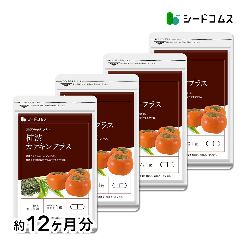 カテキン入り柿渋カプセル 約12ヶ月分 送料無料 サプリ サプリメント ダイエット 健康 柿 カテキン カキタンニン 殺菌 柿渋 エチケット ポリフェノール