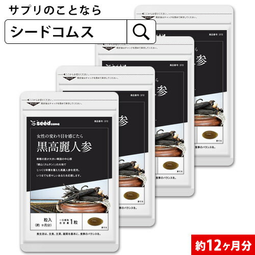 黒高麗人参 約12ヶ月分 送料無料 健康 サプリ サプリメント 黒人参 高麗人参 オタネニンジン 朝鮮人参 和漢素材 サポ…