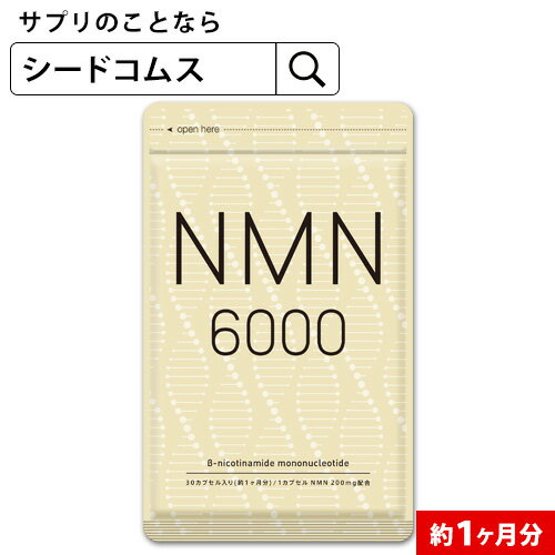 NMN 約1ヶ月分 NMN6 000mg 純度100％ 高配合 国内製造 サプリメント ニコチンアミドモノヌクレオチド【seedcoms_DEAL2】/D0818