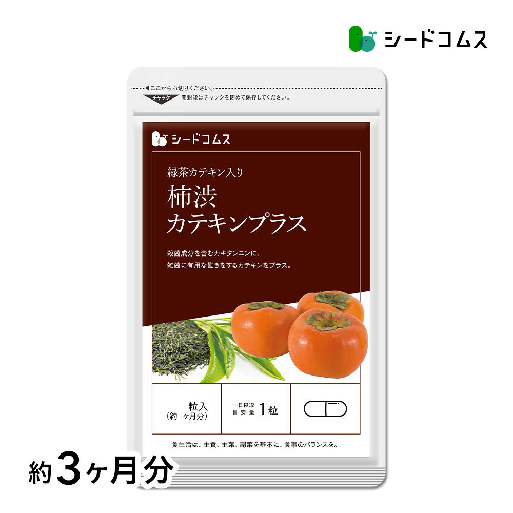 カテキン入り柿渋カプセル 約3ヶ月分　サプリメント 健康 柿 カテキン カキタンニン 殺菌 柿渋 エチケット ポリフェノール