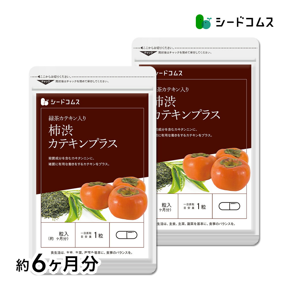 カテキン入り柿渋カプセル 約6ヶ月分 送料無料 サプリ サプリメント ダイエット 健康 柿 カテキン カキタンニン 殺菌 柿渋 エチケット ポリフェノール