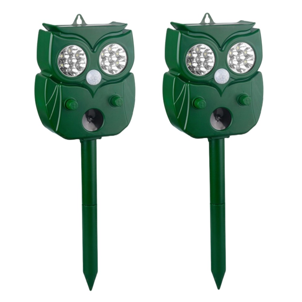 2個セット ソーラー多機能警告式害獣撃退器 DL-231007 充電式 防水