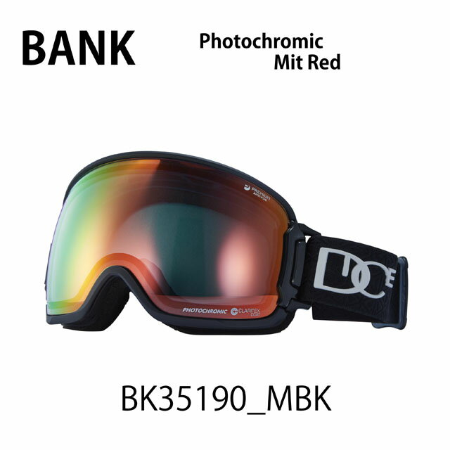 23-24モデル☆DICE【ダイス】ゴーグル【ASIAN-FIT】モデル：BANK フレーム：MBK レンズ：調光×MITレッドミラー【正規品】BK35190_MBK