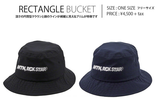 MOUNTAIN ROCK STAR【マウンテンロックスター】RECTANGLE BUCKET アパレルHAT