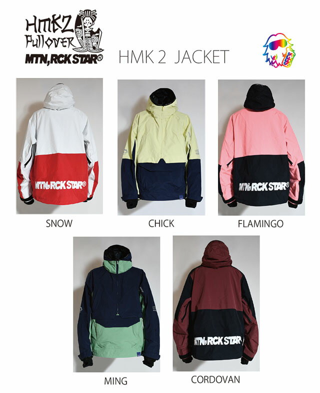 23-24 MTN.ROCK STAR【マウンテンロックスター】HMK2 JACKET 3LAYER スノーボード ウェア【正規品】