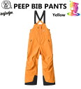 予約商品☆25-26☆UNFUDGE 【アンファッジ】PEEP BIB PANTS(STANDARD FIT)【正規品】YELLOW