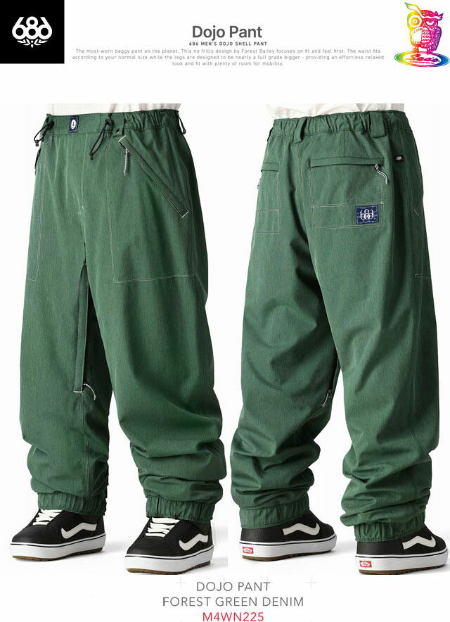 24-25 686 SIX EIGHT SIXڥåȥåDOJO PANTS顼FOREST GREEN DENIM ...