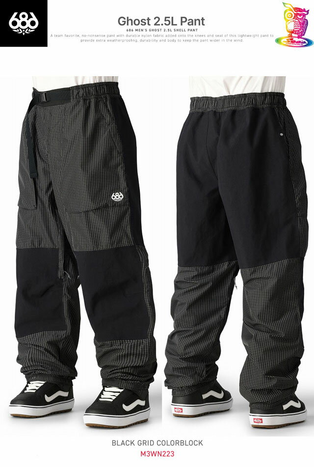 24-25 686 SIX EIGHT SIXڥåȥå2.5L GHOST PANT顼BLACK GRID COL...