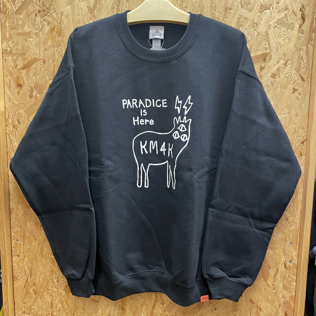 KM4K【カモシカ】トレーナー KM4K OG CREW カラー：BLACK【正規品】L,XL,2XL