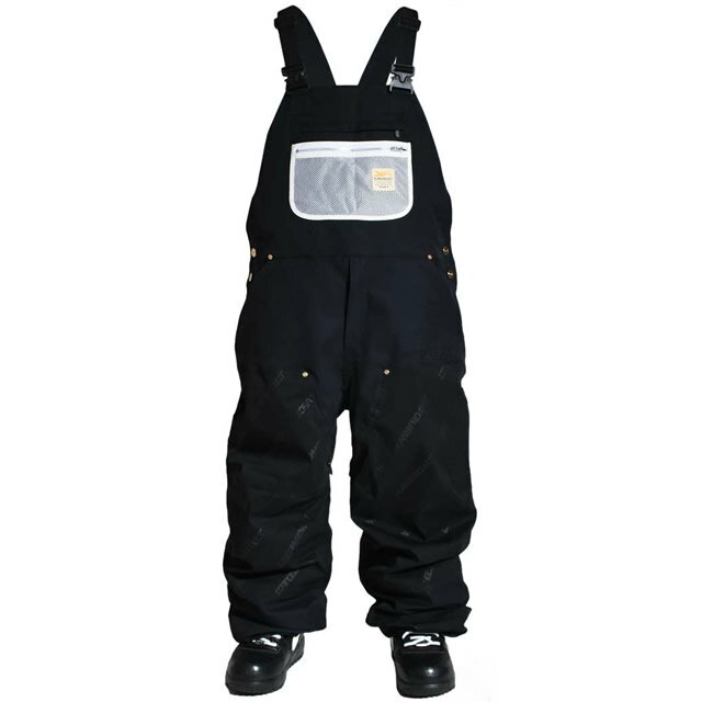 23-24 MTN.ROCK STAR【マウンテンロックスター】WORKER BIB PANTS 2LAYER BLACK