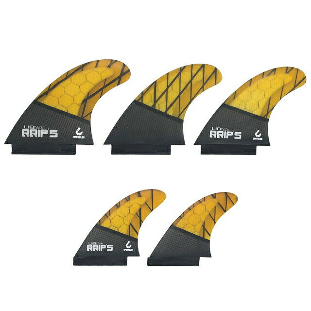 LIBTECH【リブテック】RRIP'S FIN【リップスフィン】TRI QUAD 5 FIN SET MEDIUM【トライクアッド5フィンセットミディアム】YELLOW黄