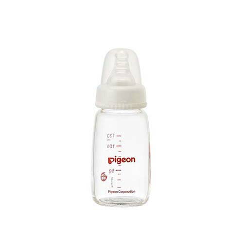 ピジョン スリムタイプ 哺乳びん(耐熱ガラス製・シリコーンゴム製乳首付) 120ml ピジョン スリムタイプ 哺乳びん(耐熱ガラス製・シリコーンゴム製乳首付) 120ml