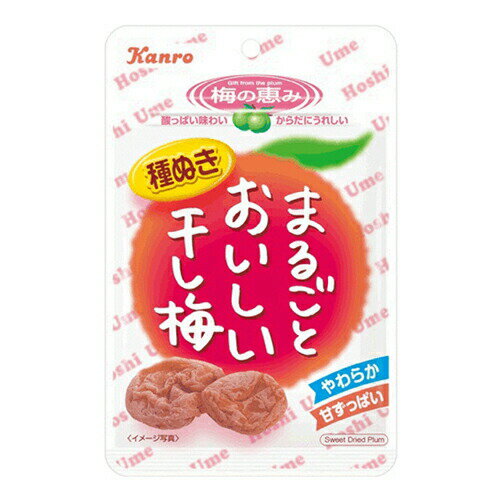 カンロ　まるごとおいしい干し梅　19g×6個　【ネコポス】【ポスト投函】【全国送料無料】　/ 種抜き / 甘ずっぱい / 柔らか / ジッパー付き