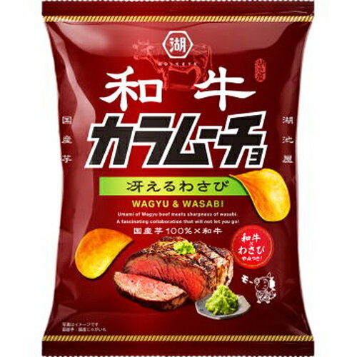 湖池屋 和牛カラムーチョ 冴えるわさび 53g×12個　駄菓子/スナック菓子/スナック駄菓子のサムネイル