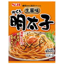 （商品説明） ゆでたスパゲッティにまぜるだけの簡単調理。つぶ立ち豊かな明太子がたっぷり。旨みが多く含まれるたらこの皮部分を独自の製法でソースへ配合し、明太子本来の味わいを最大限活かした抜群の美味しさです。別添切りのり付き。 (原材料） からし明太子ソース[たらこ、ショートニング(なたね油、パーム油、パーム核油)、食塩、砂糖、たらこペースト、赤唐辛子／調味料(アミノ酸等)、ベニコウジ色素、(一部に小麦・大豆を含む)]、トッピング[のり] (栄養成分表） 1食分（26.7g）当たり エネルギー106kcal・たんぱく質3.4g・脂質9.6g・炭水化物1.5g・食塩相当量2.3g