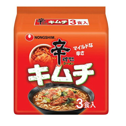 農心　辛ラーメン キムチ 袋麺　3袋入(120g×3袋)×12個　/ 白菜キムチ / マイルドな辛さ / 日本向け辛み