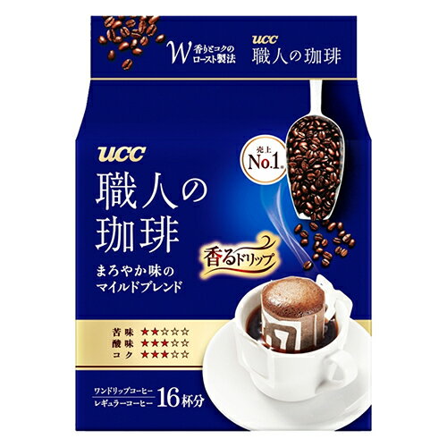 UCC　職人の珈琲 ワンドリップコーヒー まろやか味のマイルドブレンド 16杯分×12個×2セット