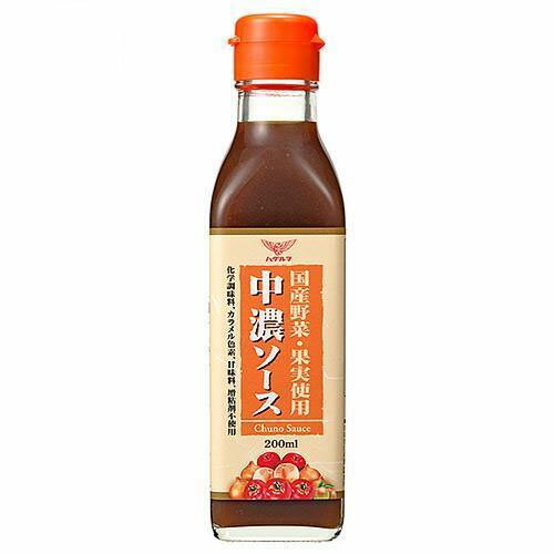 ハグルマ　国産野菜・果実使用 中濃ソース（200ml）×12個×2セット