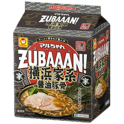 紀州和歌山てんこもり 東洋水産 マルちゃんZUBAAAN! 横浜家系醤油豚骨 3食パック 390g(130g(めん80g)×3食)×9個
