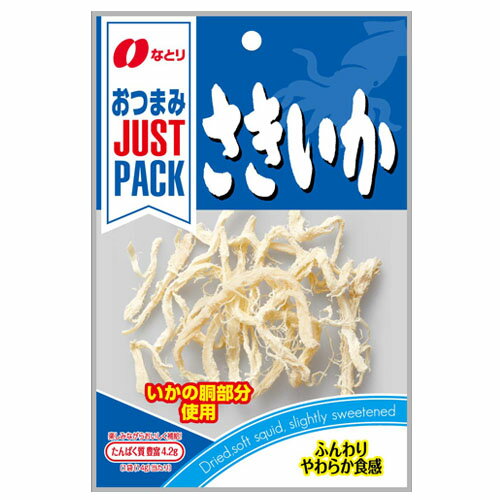 ふんわりやわらか食感 肉厚ないかの胴部分の皮をむき、味付けして鉄板で焼き上げました。 ふんわりと裂いてありますので、やわらかな食感がお楽しみいただけます。 【内容量】 14g 【原材料名】 いか、糖類（乳糖、砂糖）、食塩／調味料（アミノ酸等）、ソルビトール、酸味料、メタリン酸Na、保存料（ソルビン酸K） 【アレルギー】（特定原材料及びそれに準ずるもの） 乳成分・いか 【栄養成分】（1袋あたり） エネルギー：41kcal たんぱく質：4.2g 脂質：0.3g 炭水化物：5.4g 食塩相当量：0.8g ※商品の仕様およびパッケージは変更になることがあります。　 当店では、様々なイベントでご利用頂ける商品を取扱いしております イベント 誕生日 バースデー 母の日 父の日 敬老の日 こどもの日 結婚式 新年会 忘年会 二次会 文化祭 夏祭り 婦人会 こども会 クリスマス バレンタインデー ホワイトデー お花見 ひな祭り 運動会 スポーツ マラソン パーティー バーベキュー キャンプ お正月 防災 御礼 結婚祝 内祝 御祝 快気祝 御見舞 出産御祝 新築御祝 開店御祝 新築御祝 御歳暮 御中元 進物 引き出物 贈答品 贈物 粗品 記念品 景品 御供え ギフト プレゼント 土産 みやげ