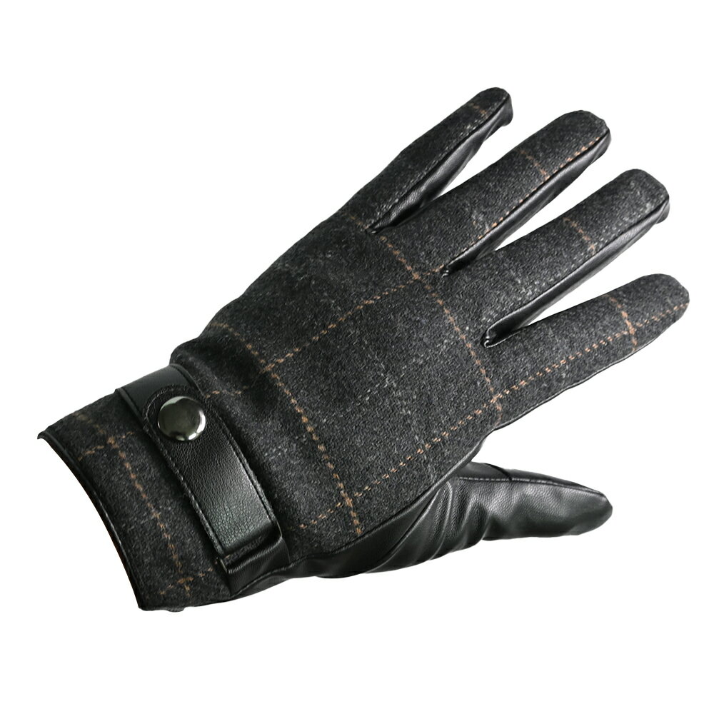 手袋 メンズ スウェード グローブ 裏起毛 ブラック 送料無料 ギフト 防寒 プレゼント ファッション 1
