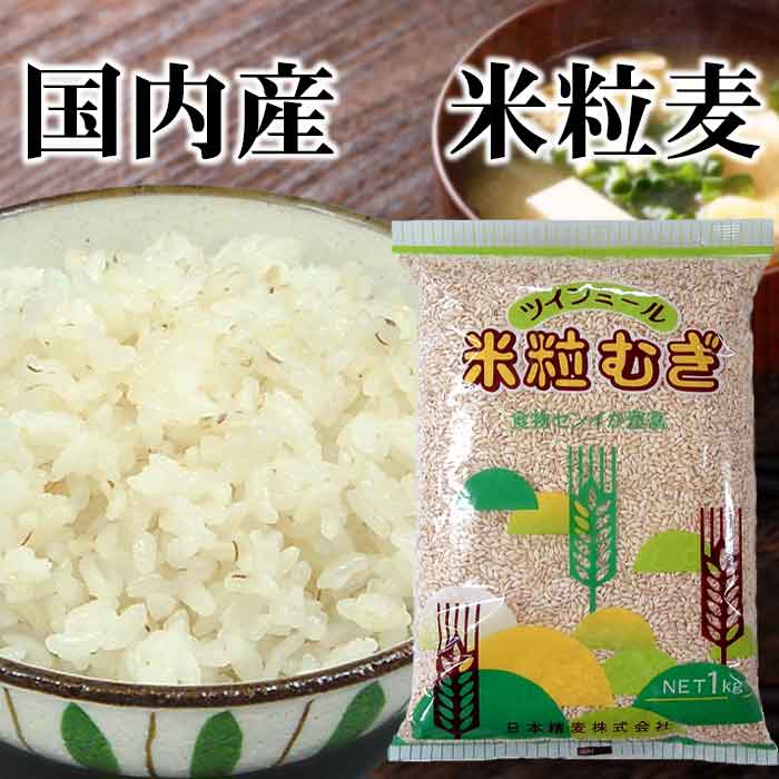 国内産　米粒麦（ツインミール）（1kg）...