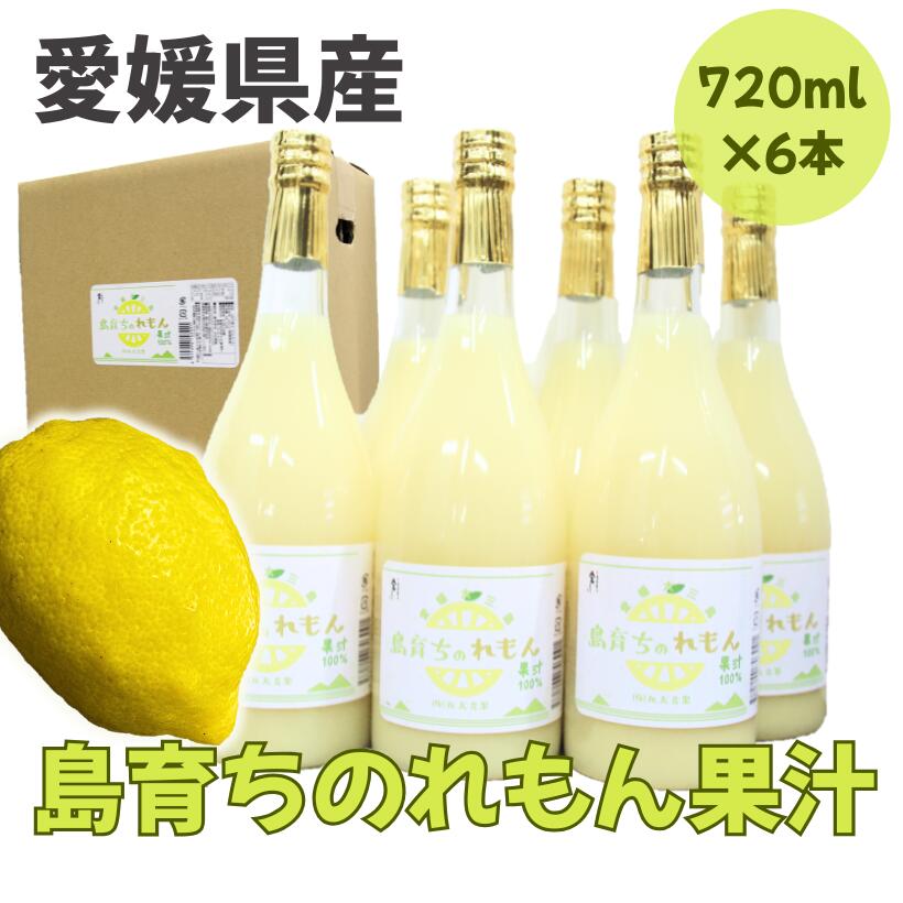 島育ちのれもん果汁 100% 720ml×6本 レモン ストレート 国産 愛媛県産 香料・着色料・保存料など添加物不使用のサムネイル