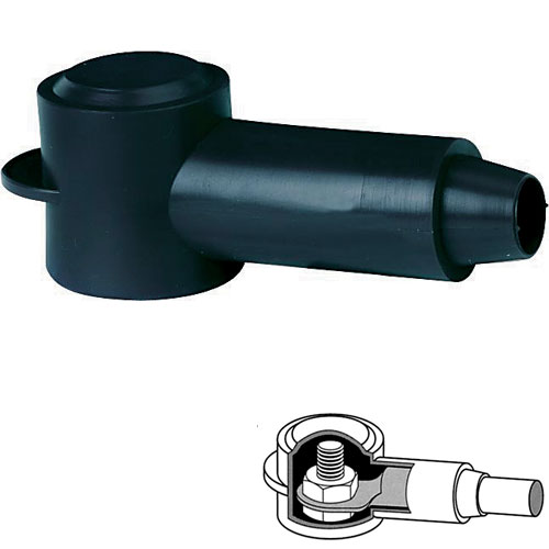 【30日までエントリーでP10倍!】 バッテリーケーブル端子保護カバー 黒 ＃10-18 3個入り 4009