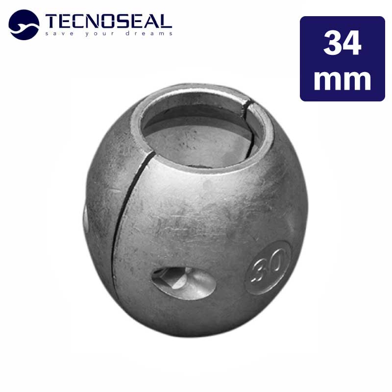 【30日までエントリーでP10倍!】 TECNOSEAL テクノシール シャフトジンク 00508 内径34mm | アノード 電蝕 海 海水 シャフト インボート 船内機 船舶用品 船 マリン ボート 船舶 用品 マリン用品