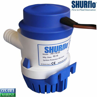 SHURFLO シャフロ 電動ビルジポンプ 500GPH | ボート 船舶 船 ビルジ ポンプ 排出 海水 水 出す 電動