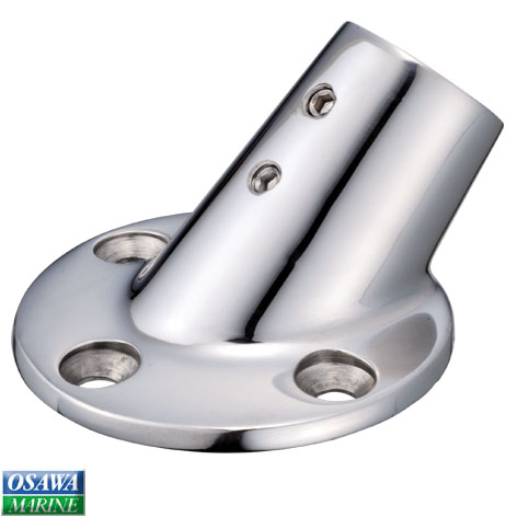 【30日までエントリーでP10倍!】 丸ベース 25φパイプ 60度 ステンレス製 |　パイプ ステンレス パーツ 用品 部品 ボート 船 船舶 ボート用品 船用品 船舶用品