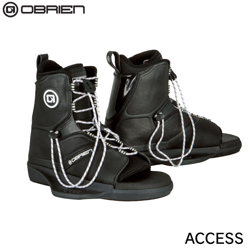 OBRIEN オブライエン ウェイクブーツ ACCESS アクセス ブラック/ホワイト | O'Brien Access Wakeboard ..