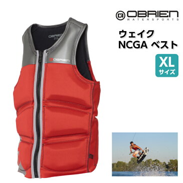 OBRIEN オブライエン ウェイク NCGA ベスト XLサイズ 軽量 | マリンスポーツ ウェイクボード ライジャケ ライフベスト ウェア かっこいい 赤 レッド