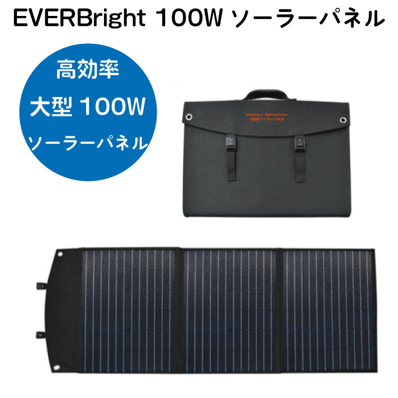 【エントリーでポイント10倍】EVERBright 100W ソーラーパネル SSBSP-100W | 災害時 防災 太陽光 充電 ソーラーパネル