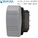 ★今月は5倍!★BLUE SEA ブルーシー ホーン・ウィンドウォッシャー 防水ロッカースイッチ コンチュラ スイッチ DPST グレー OFF-(ON) 8219