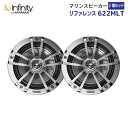 HARMAN infinity インフィニティ マリンスピーカー 2個セット INF622MLT 225W REFERENCE MARINE RGBスピーカー 発光 カラフル ライト 船 ボート