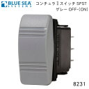 BLUESEA ブルーシー ホーン ウィンドウォッシャー 防水ロッカースイッチ コンチュラ スイッチ SPST OFF-(ON) グレー 8231