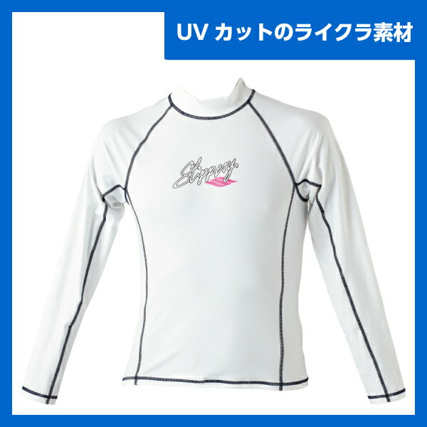 Slipperry スリッパリー WOMENS RASH GUARD ウィメンズ ラッシュガード 白 長袖 UVカット Mサイズ