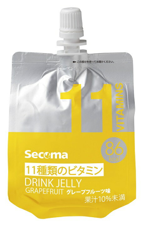 セイコーマート Secoma ドリンクゼリー 11種類のビタミン グレープフルーツ味 180g 24個入 セコマ 栄養補給 エナジーチャージ グレープフルーツ 送料無料 ケース