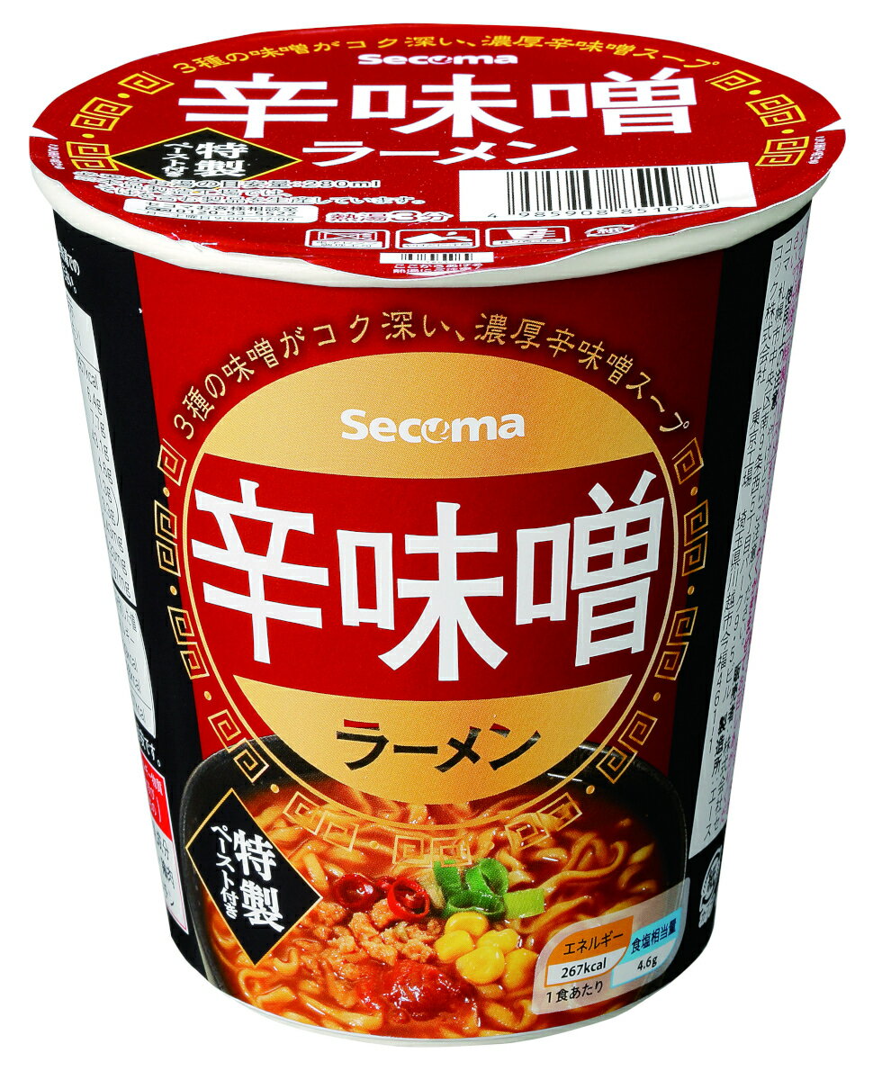 セイコーマート Secoma 辛味噌ラーメン セコマ せいこーまーと せこま カップ麺 12個入 辛味噌 味噌ラーメン 札幌 濃厚 送料無料 ケース