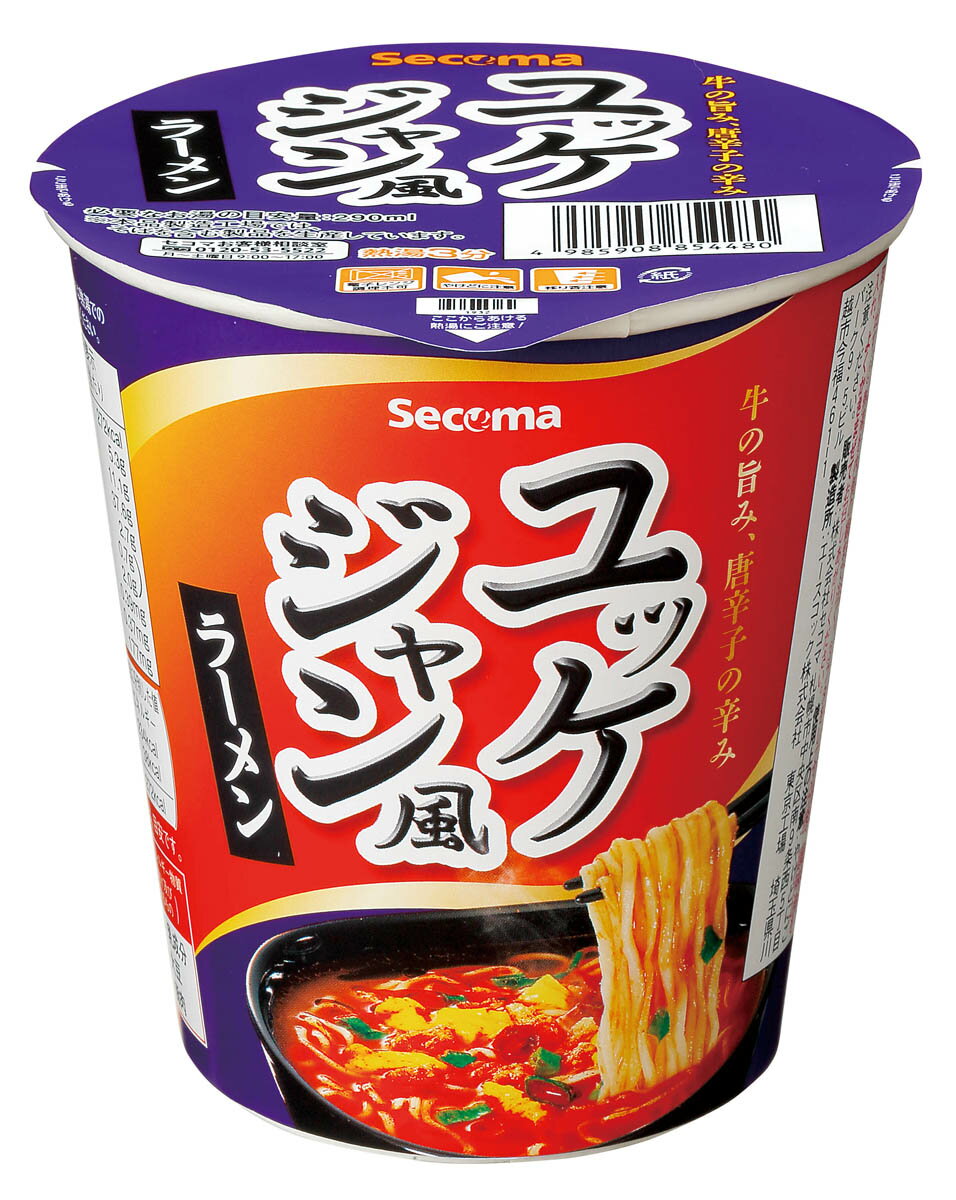 セイコーマート Secoma ユッケジャン風ラーメン 12個入 カップ麺 カップラーメン ユッケジャン 辛い 濃厚 12個入 ケース 送料無料 ケース