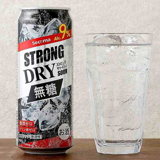 セイコーマート Secoma ストロングサワー ドライ 500ml 24本入 サワー ストロング酎ハイ 500ml 缶 ドライ 24本入 ケース 送料無料 ケース